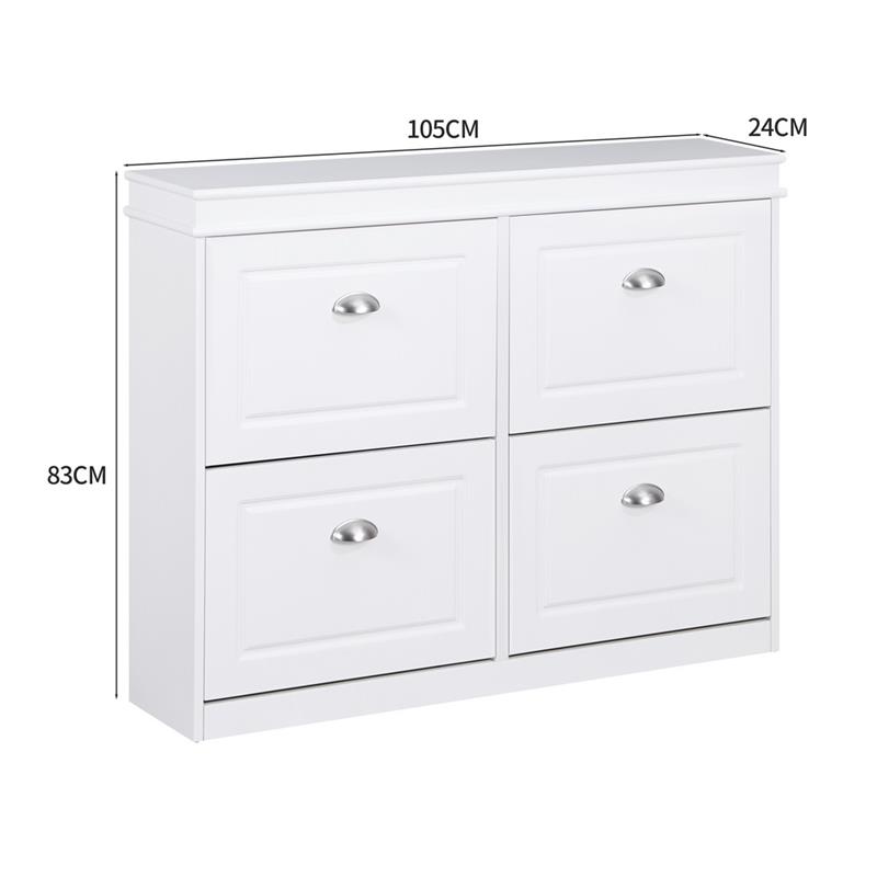 VITTORIA SCARPIERA 4 ANTE BIANCA 105X24X82 CM