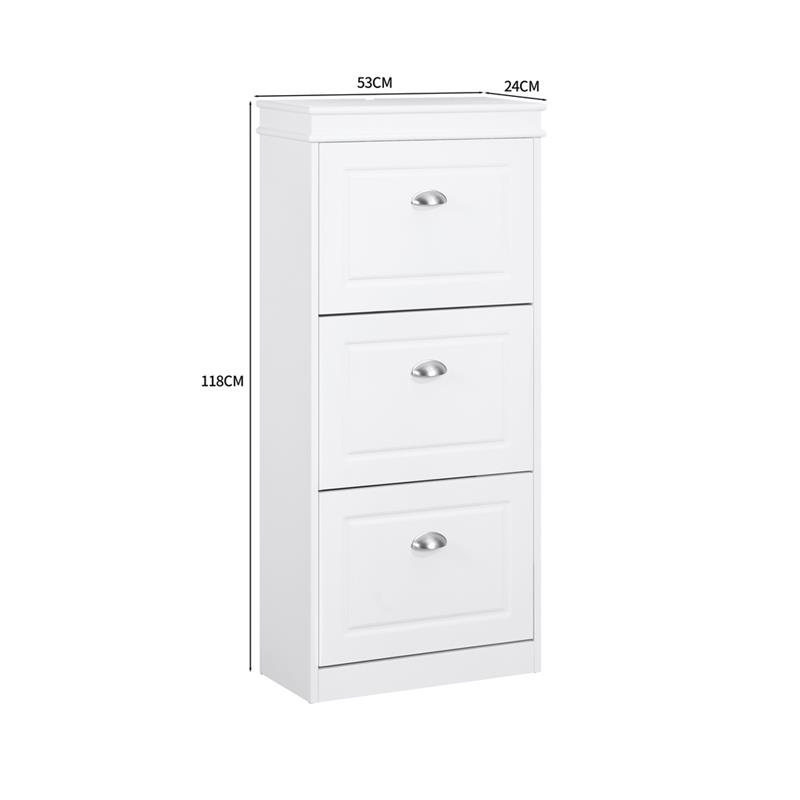 VITTORIA SCARPIERA 3 ANTE BIANCA 53X24X117 CM