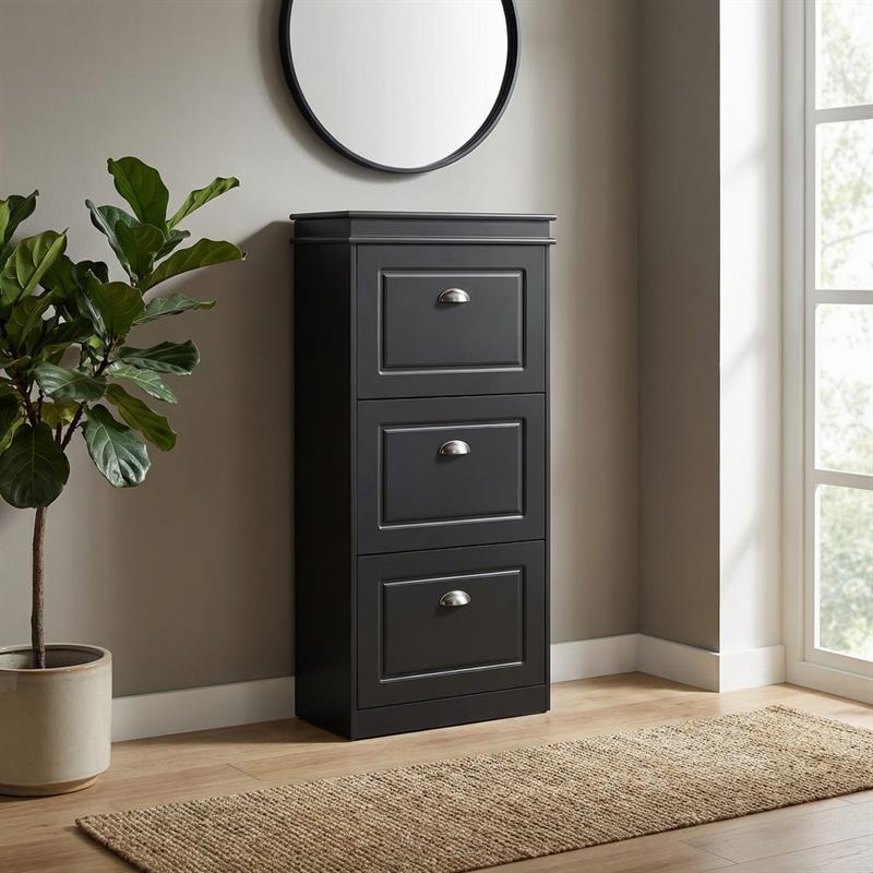 VITTORIA SCARPIERA 3 ANTE GRIGIA 53X24X117 CM