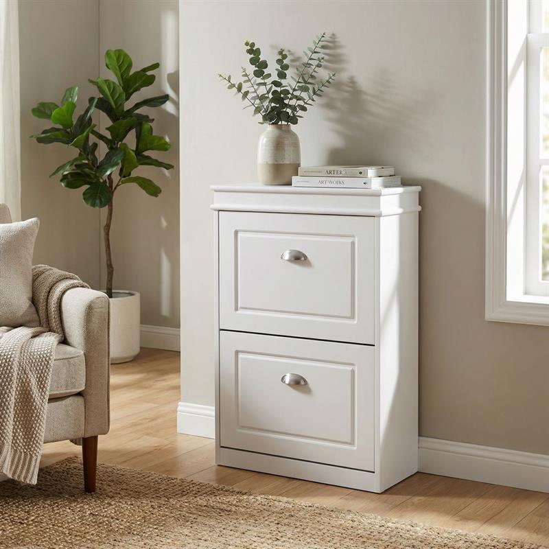 VITTORIA SCARPIERA 2 ANTE BIANCA 53X24X82 CM