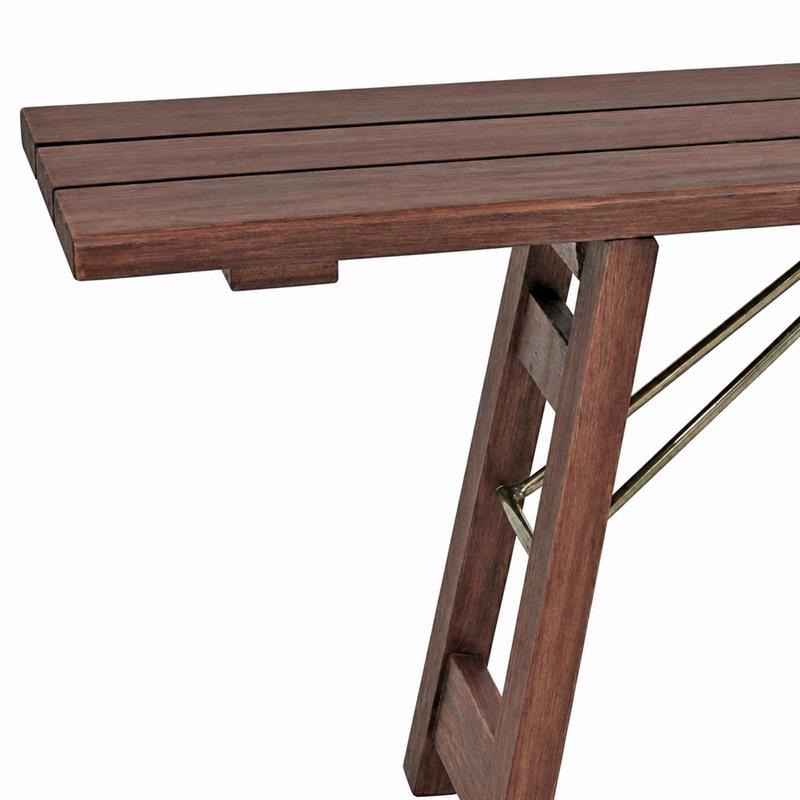 Panca da giardino pieghevole in legno di acacia 220 cm - Beer