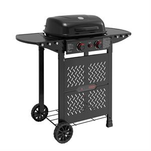 Barbecue a gas portatile con trolley e 2 bruciatori Buddy Acciaio