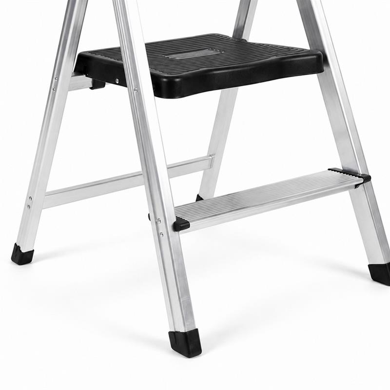Scala domestica pieghevole in alluminio 2 gradini portata 150 kg