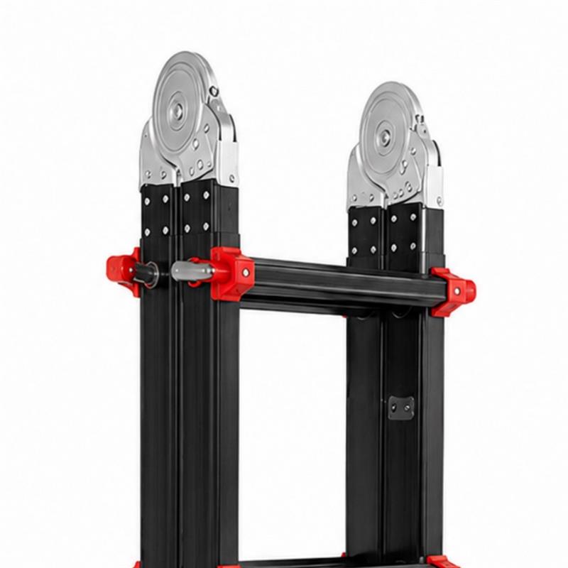 Scala telescopica multifunzione 3+3 pioli nera portata 150 kg