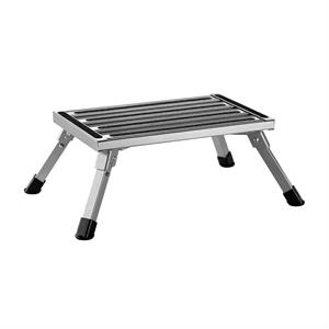 Scalino pieghevole in alluminio antiscivolo 63x41x22,5 cm compatto