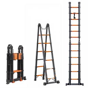 SCALA TELESCOPICA DOPPIA 4.8M BLACK