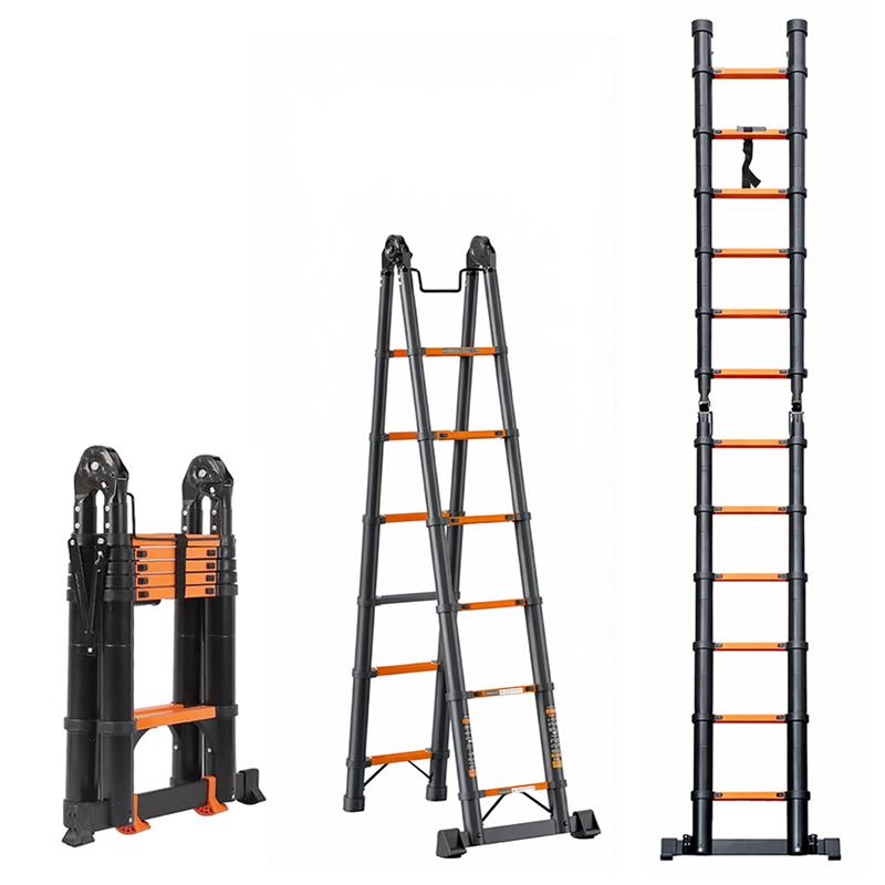 SCALA TELESCOPICA DOPPIA 4.8M BLACK