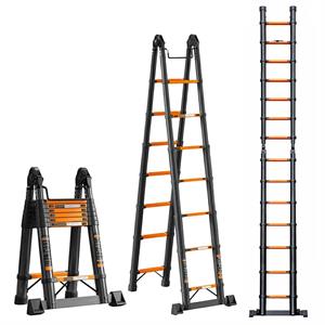SCALA TELESCOPICA DOPPIA 5.6M BLACK