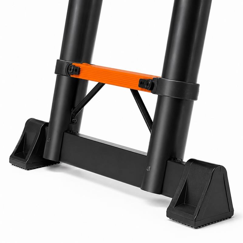 Scala telescopica doppia in alluminio 7+7 pioli 5,6 m portata 150 kg