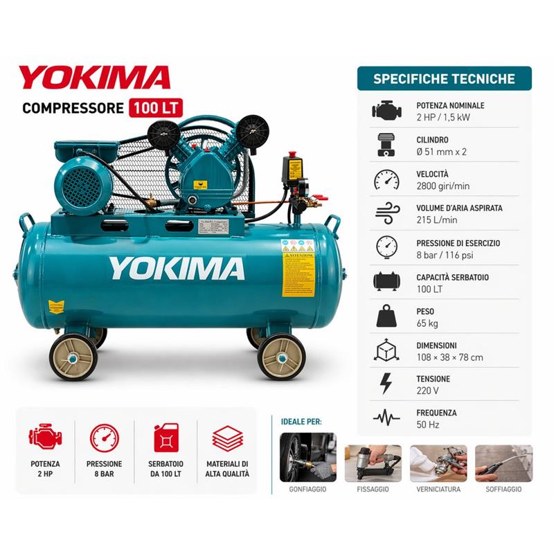 YOKIMA COMPRESSORE 100L