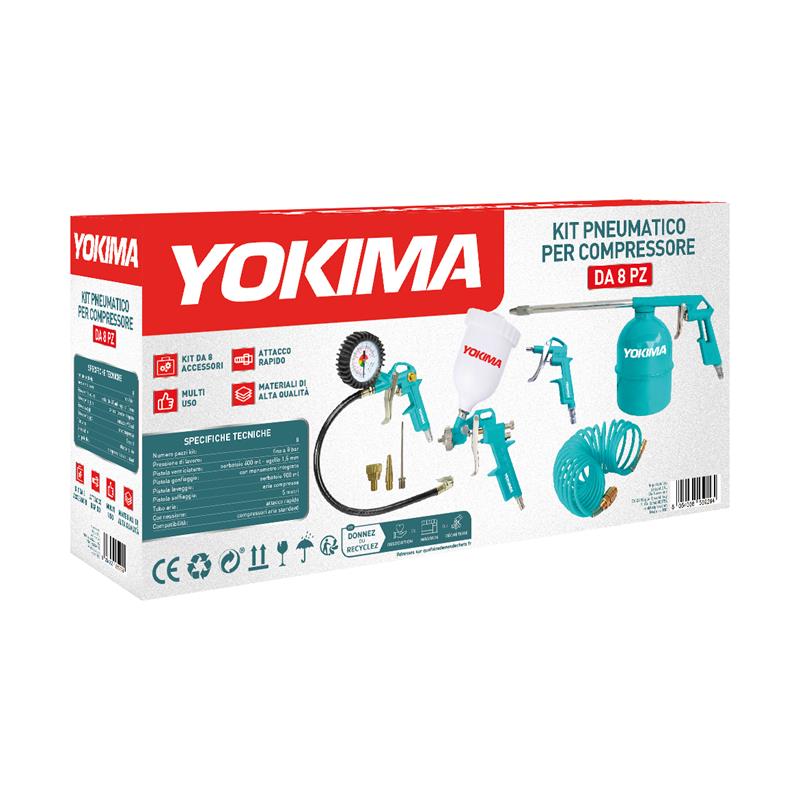 KIT PNEUMATICO 8 PEZZI PER COMPRESSORE
