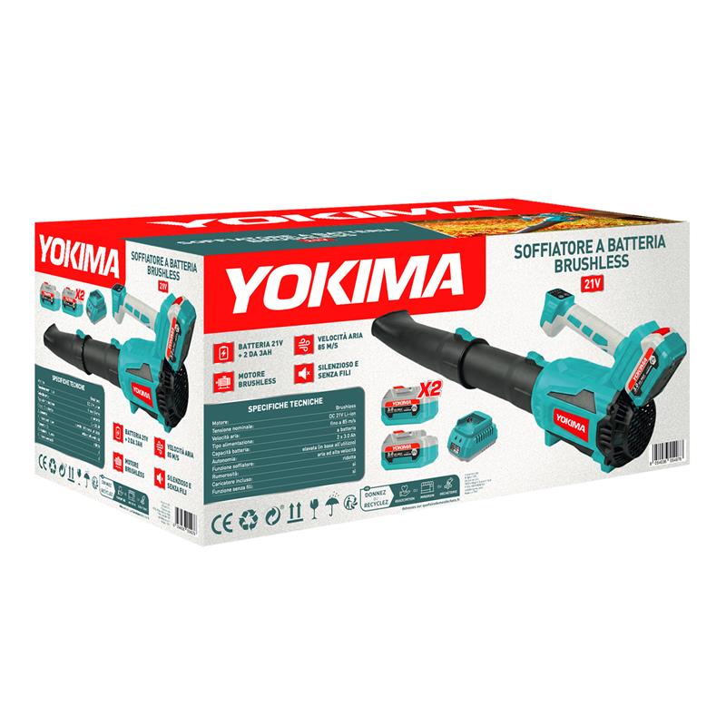 SOFFIATORE A BATTERIA BRUSHLESS CON 2 BATTERIE 3AH