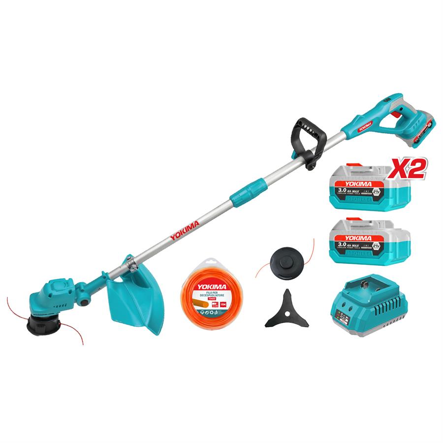 TAGLIABORDI BRUSHLESS ASTA REGOLABILE 2 BATTERIE 3AH