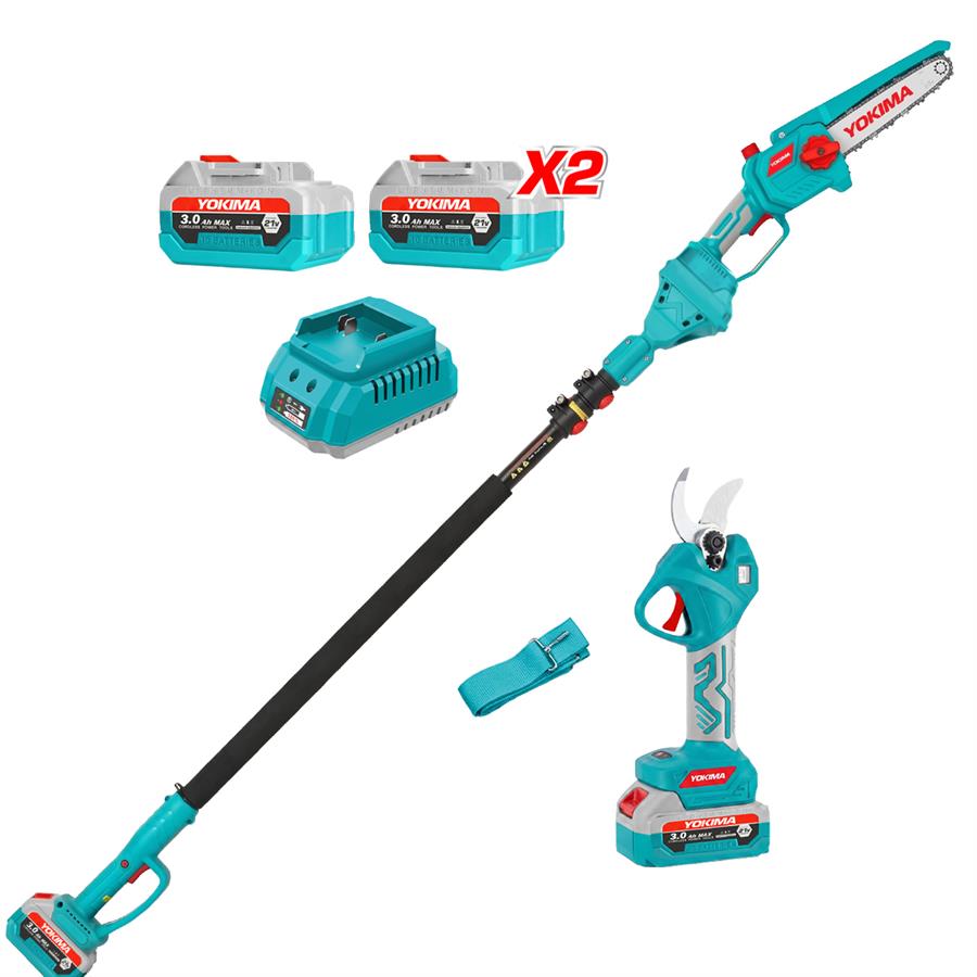 ASTA TELESCOPICA + SEGA POTATURA + TRONCARAMI + 2 BATT 3AH