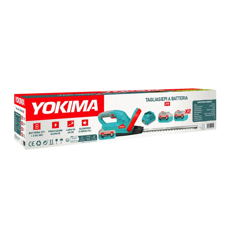 TAGLIASIEPI A BATTERIA 21V CON 2 BATTERIE 3AH