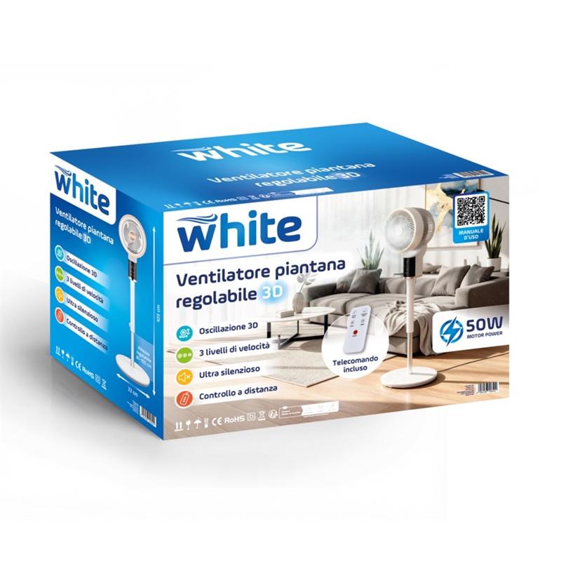 WHITE VENTILATORE A PIANTANA ARION