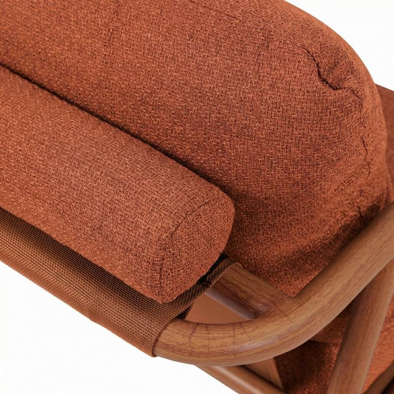 NAYARA SET ALLUMINIO EFFETTO LEGNO 4 POSTI TERRACOTTA