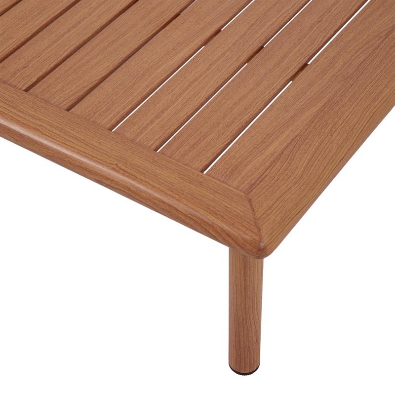 NAYARA SET ALLUMINIO EFFETTO LEGNO 4 POSTI BEIGE