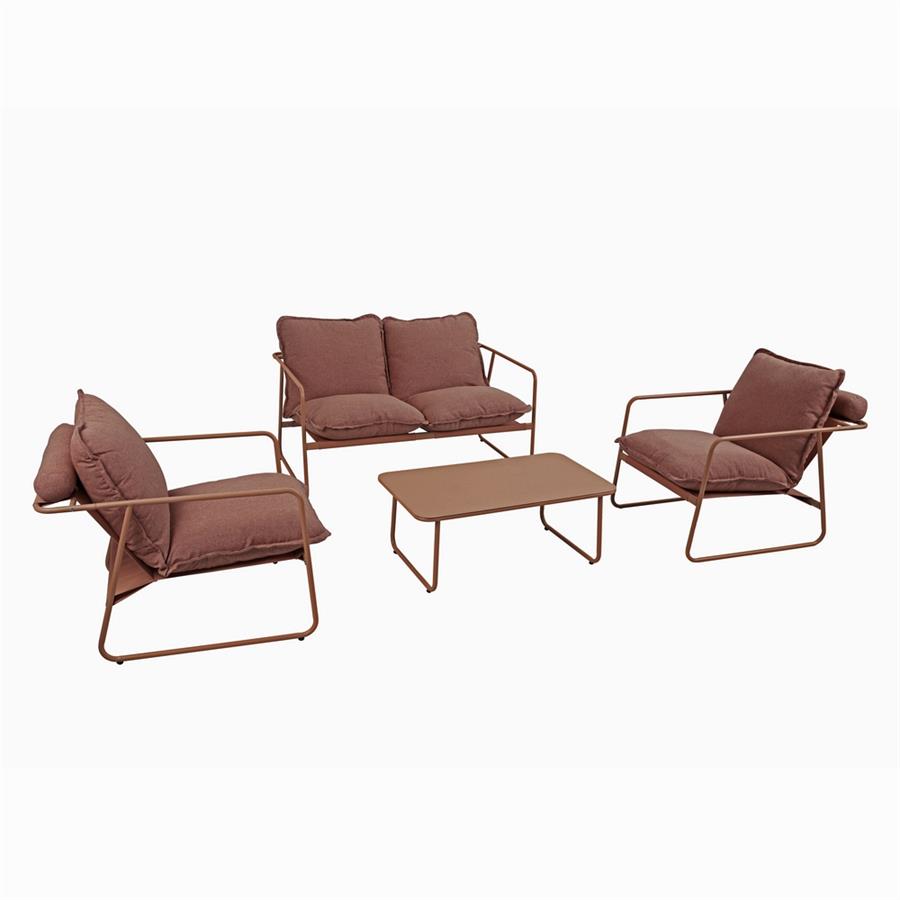 ESSENTIA SET METALLO 4 POSTI MOCHA MOUSSE