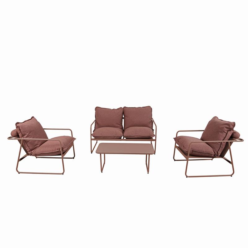 ESSENTIA SET METALLO 4 POSTI MOCHA MOUSSE