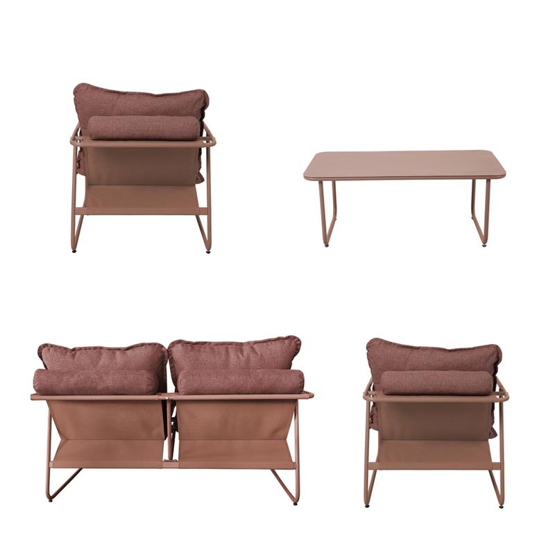 ESSENTIA SET METALLO 4 POSTI MOCHA MOUSSE