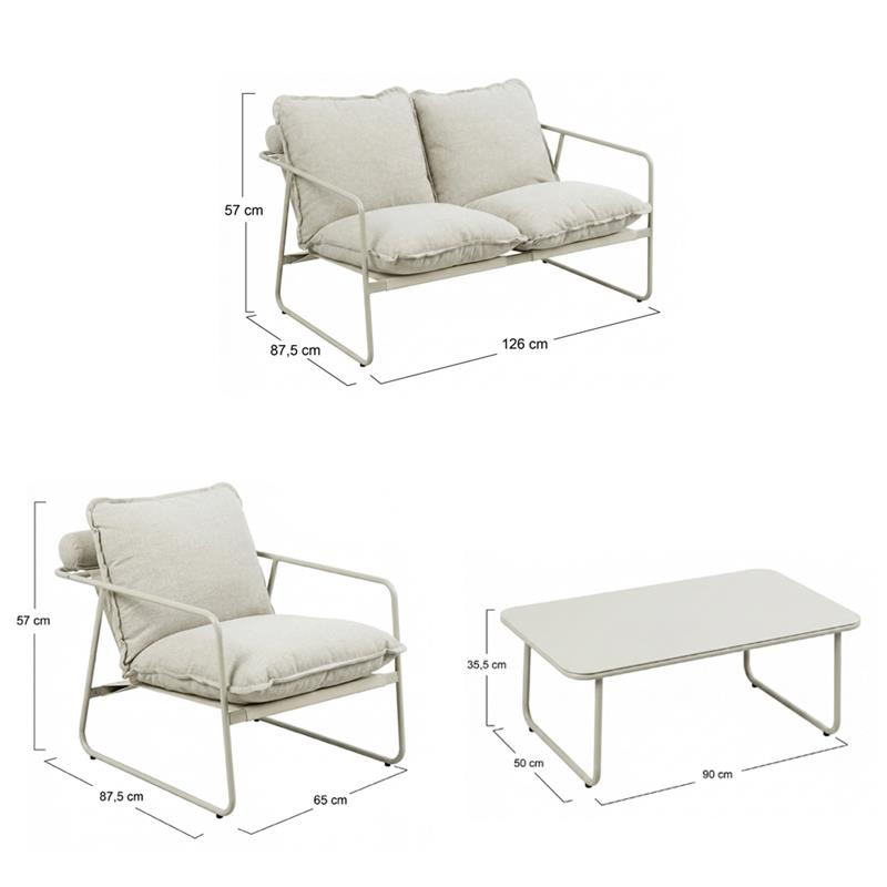 ESSENTIA SET METALLO 4 POSTI BIANCO
