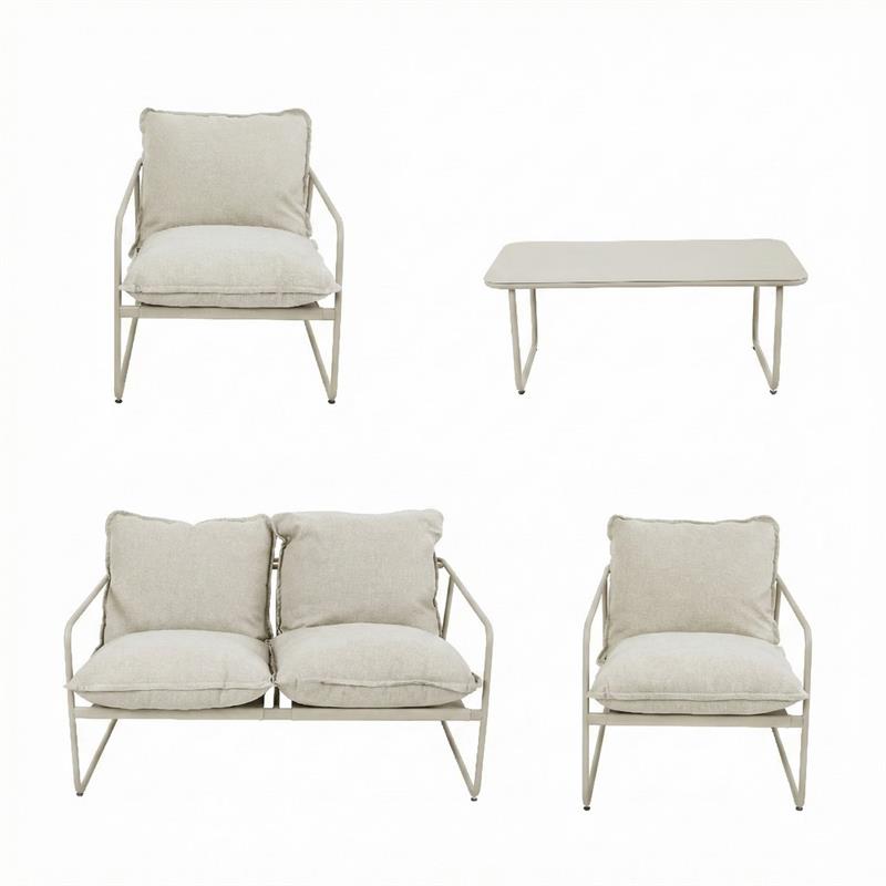 ESSENTIA SET METALLO 4 POSTI BIANCO