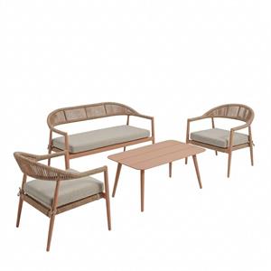 SATORI SET ALLUMINIO 4 POSTI MOCHA MOUSSE