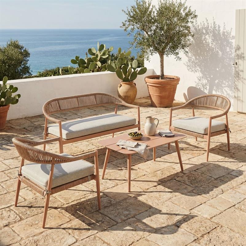 SATORI SET ALLUMINIO 4 POSTI MOCHA MOUSSE