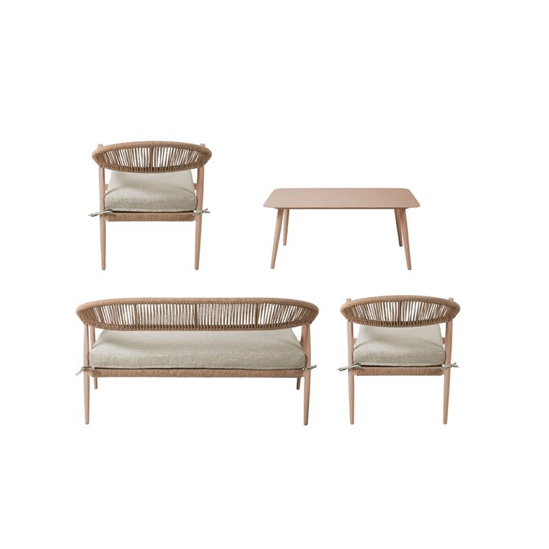 SATORI SET ALLUMINIO 4 POSTI MOCHA MOUSSE