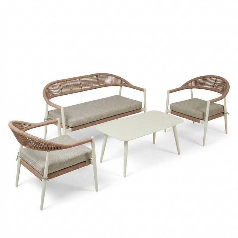 SATORI SET ALLUMINIO 4 POSTI BIANCO