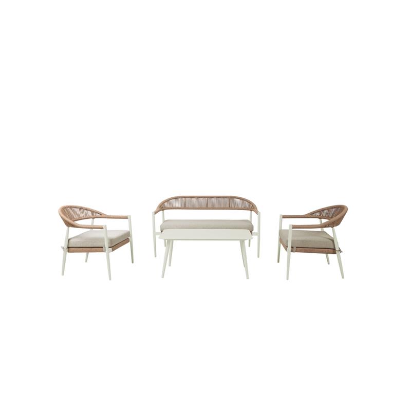 SATORI SET ALLUMINIO 4 POSTI BIANCO