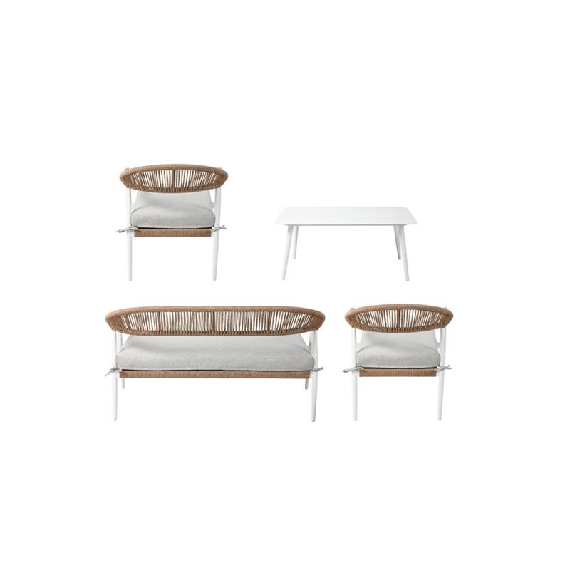 SATORI SET ALLUMINIO 4 POSTI BIANCO