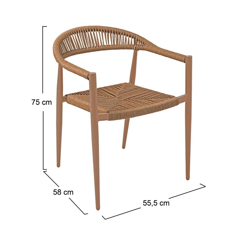 SATORI SEDIA ALLUMINIO MOCHA MOUSSE