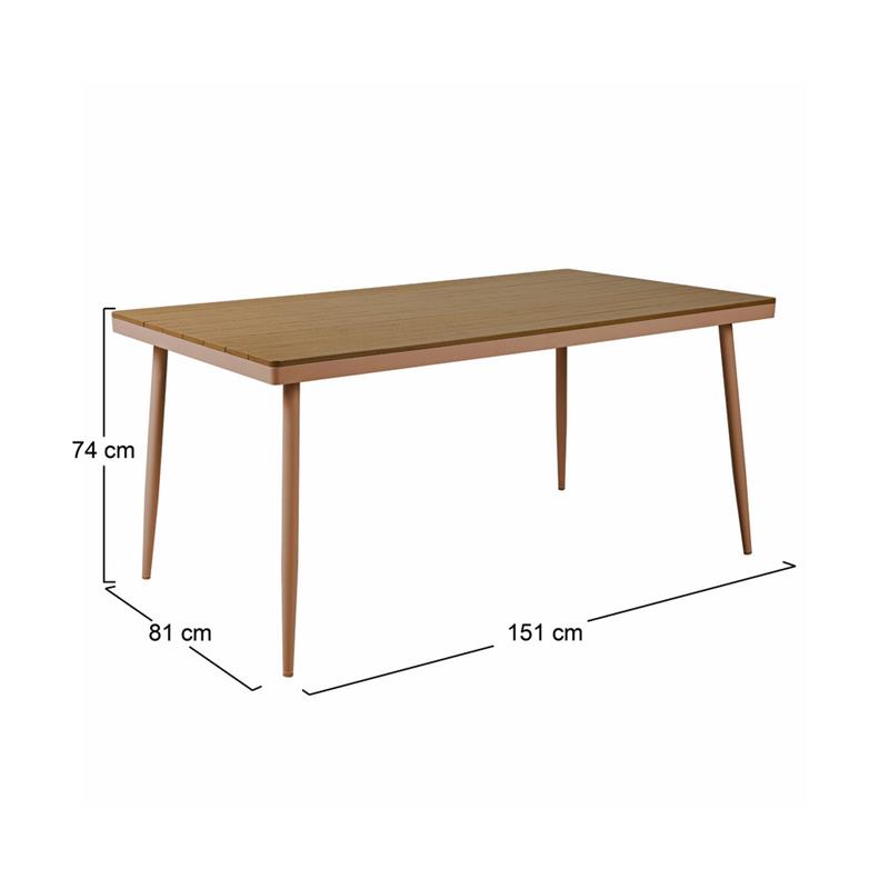SATORI TAVOLO ALLUMINIO MOCHA MOUSSE TOP POLYWOOD