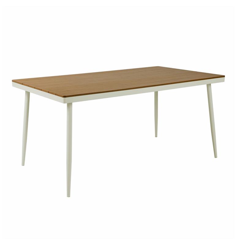 SATORI TAVOLO ALLUMINIO BIANCO TOP POLYWOOD