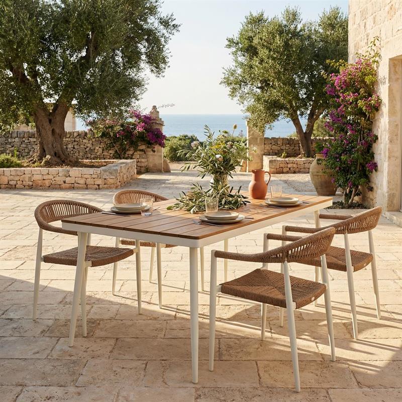 SATORI TAVOLO ALLUMINIO BIANCO TOP POLYWOOD