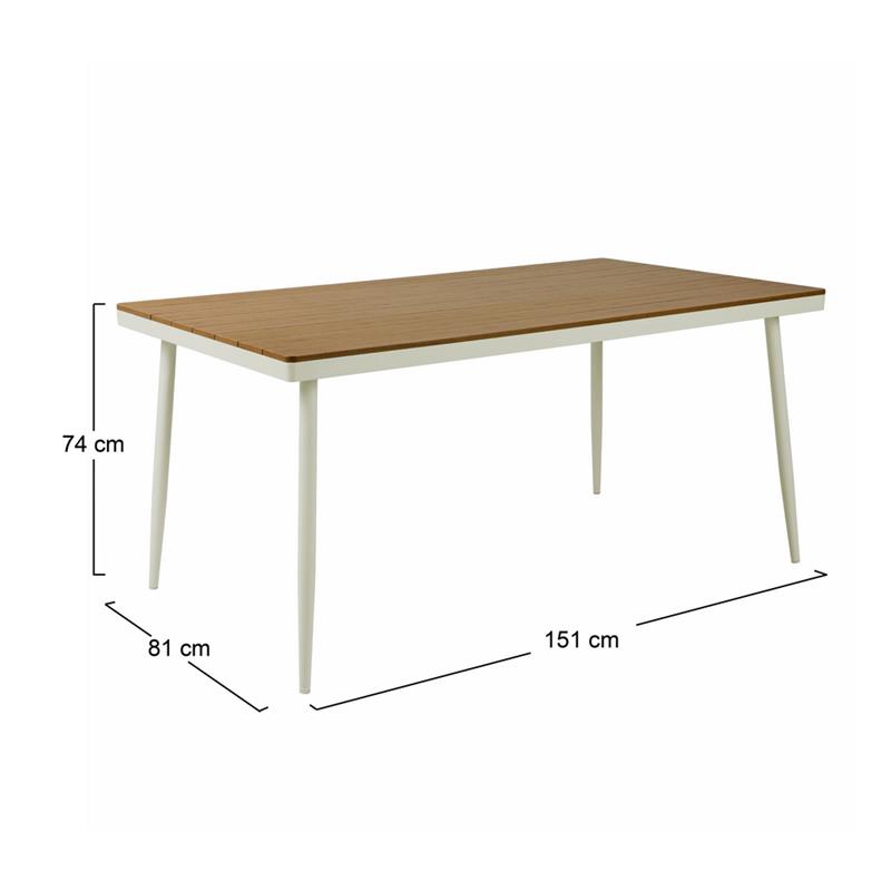 SATORI TAVOLO ALLUMINIO BIANCO TOP POLYWOOD