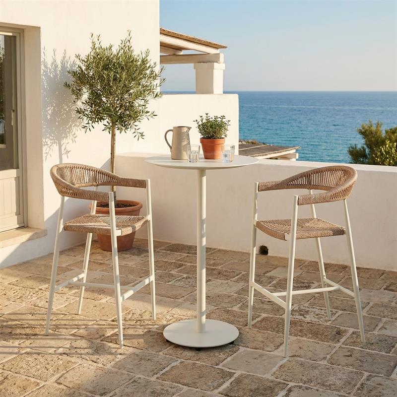 SATORI SGABELLO ALLUMINIO BIANCO