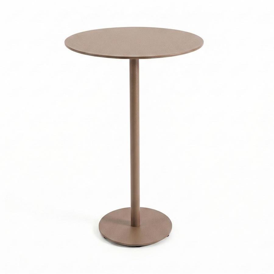 SATORI TAVOLO ALLUMINIO ALTO TONDO MOCHA MOUSSE