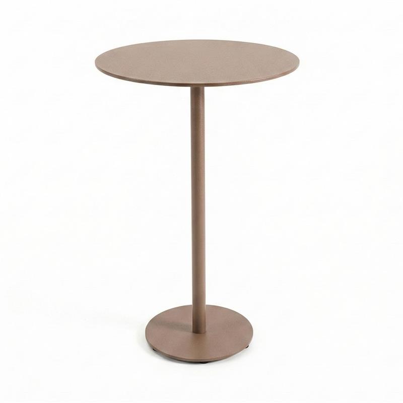 SATORI TAVOLO ALLUMINIO ALTO TONDO MOCHA MOUSSE