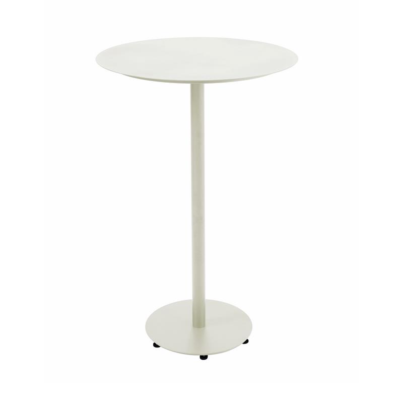SATORI TAVOLO ALLUMINIO ALTO TONDO BIANCO
