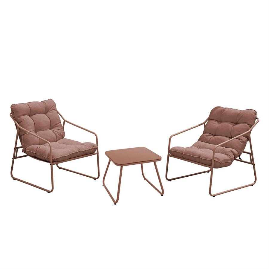 ESSENTIA SET METALLO 2 POSTI MOCHA MOUSSE