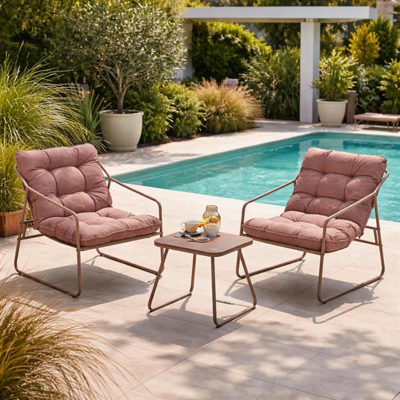 ESSENTIA SET METALLO 2 POSTI MOCHA MOUSSE