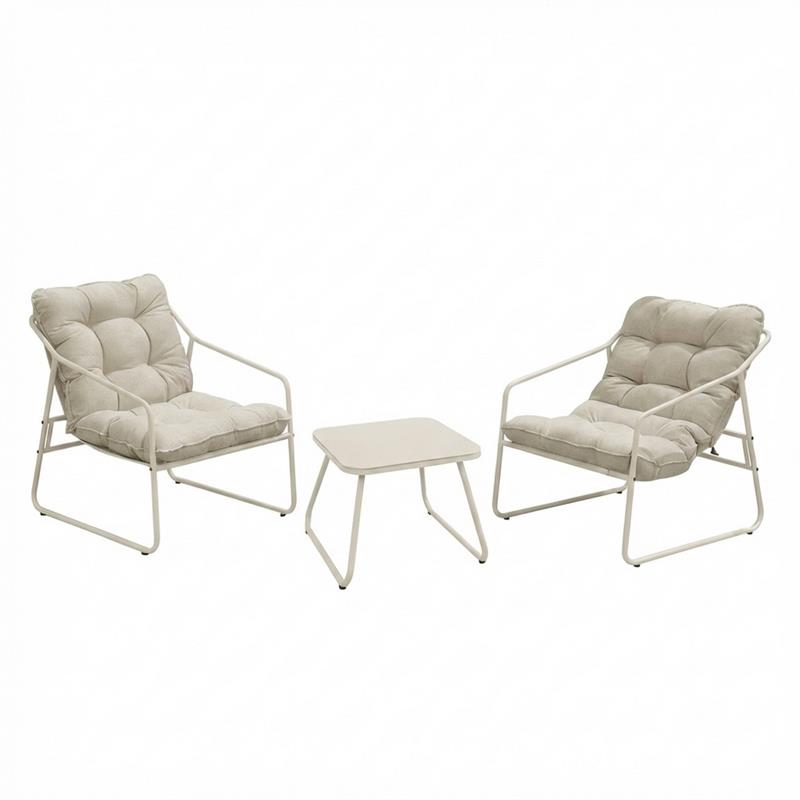 ESSENTIA SET METALLO 2 POSTI BIANCO