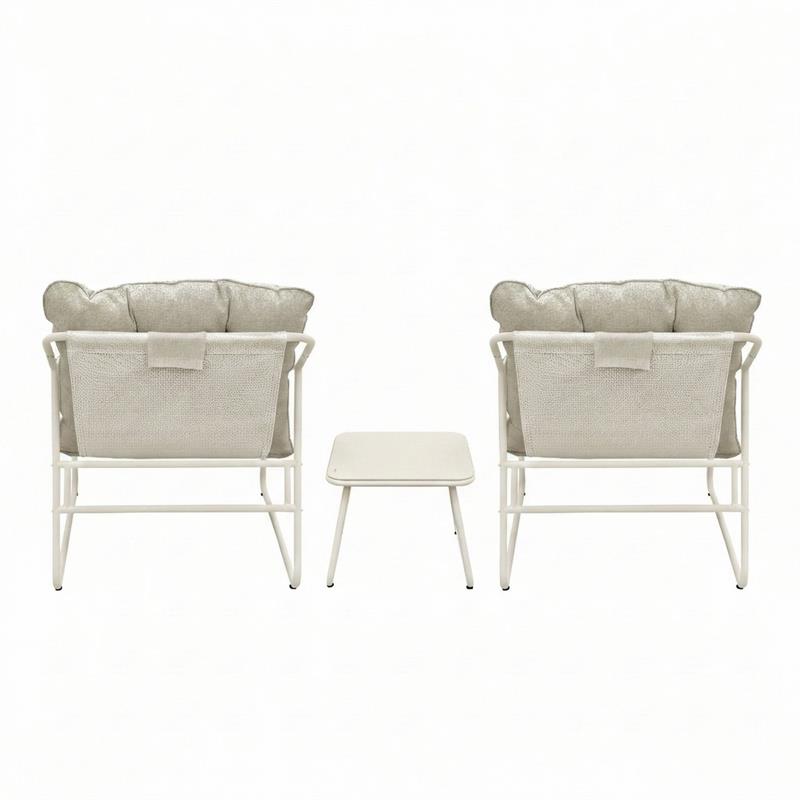 ESSENTIA SET METALLO 2 POSTI BIANCO