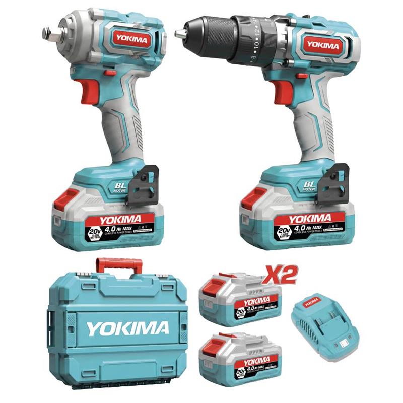 YOKIMA KIT TRAPANO + AVVITATORE + 2 BATT