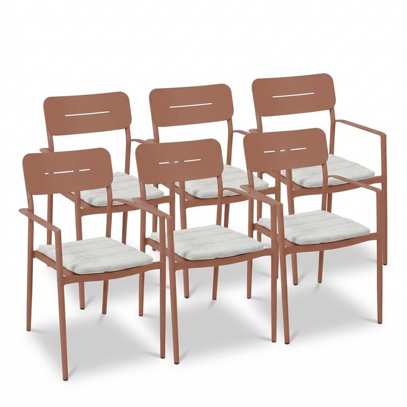 LUMA SEDIA ALLUMINIO MOCHA MOUSSE