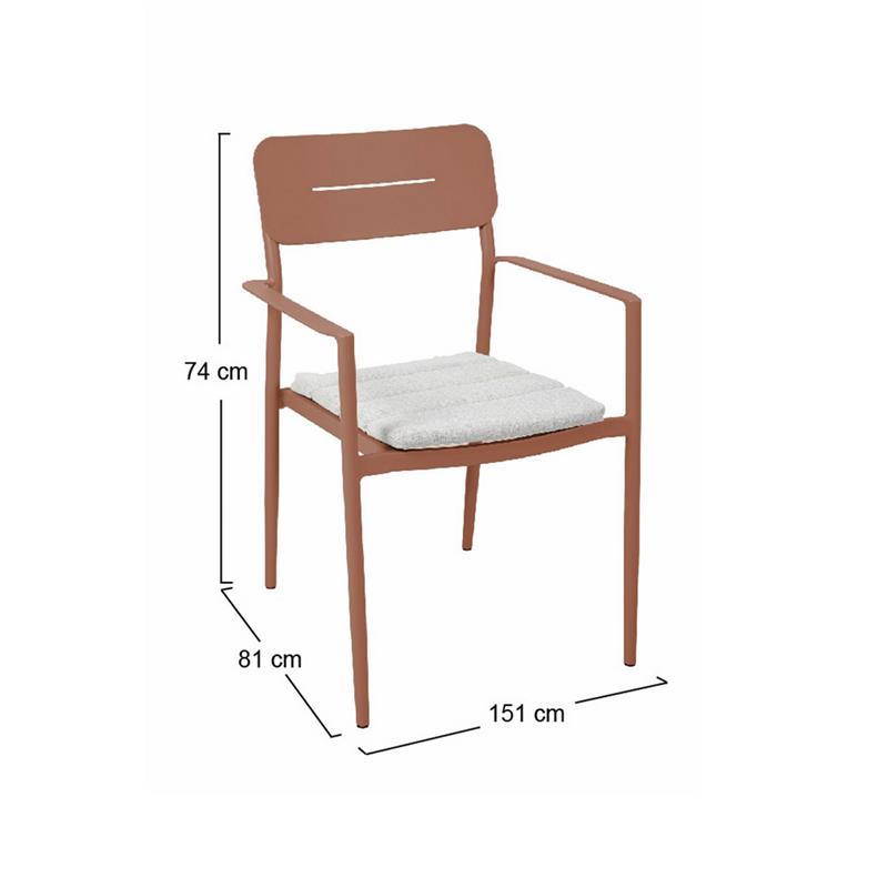LUMA SEDIA ALLUMINIO MOCHA MOUSSE