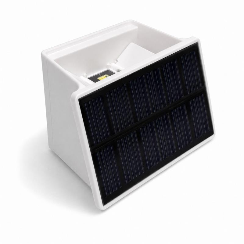APPLIQUE LED SOLARE BIDIREZIONALE BIANCA